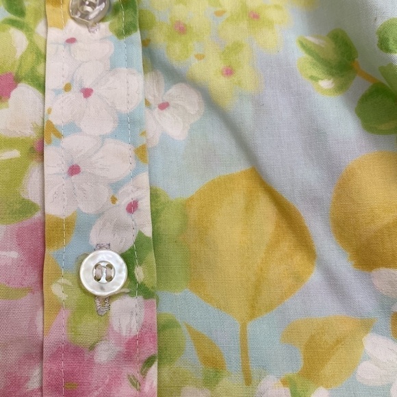 VINTAGE 70s June Hunter Hall Prest Floral Mod Button Front Dress Cottagecore S/M - Picture 6 of 7